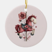 Whimsical Carousel Horse Image Keramisch Ornament (Voorkant)