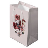 Whimsical Carousel Horse Image Medium Cadeauzakje (Voorkant Gekanteld)