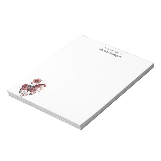 Whimsical Carousel Horse Image Notitieblok (Gedraaid)