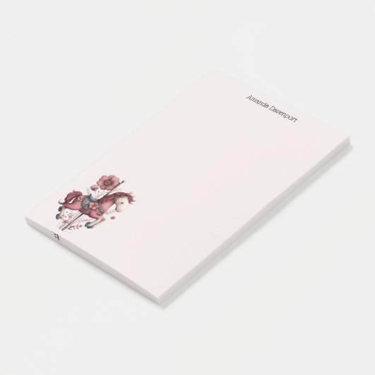 Whimsical Carousel Horse Image Post-it® Notes (Schuin)