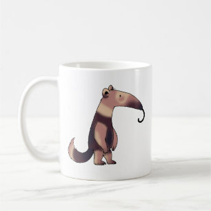 Whimsical Cartoon Anteater Art Koffiemok