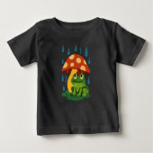 Whimsical Cartoon Frog Under Toadstool Rain Shelte (Voorkant)