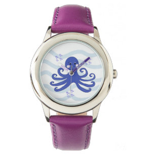 Whimsical Cartoon Octopus Horloge