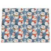 Whimsical cartoon sneeuwpoppen groot cadeauzakje (Voorkant)