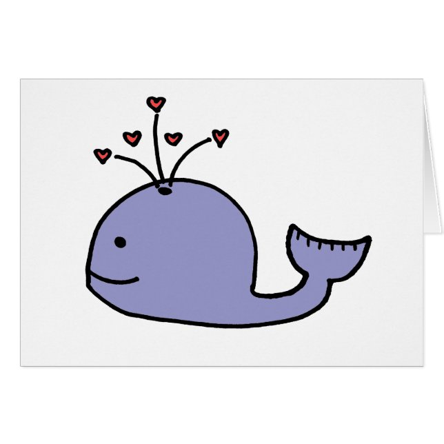 Whimsical Cartoon Whale (Voorkant Horizontaal)