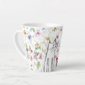Whimsical Cat and Bee Latte Mok (Linkerhoek)