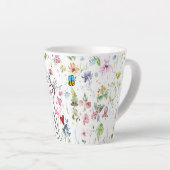 Whimsical Cat and Bee Latte Mok (Rechterhoek)