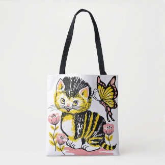 Whimsical Cat Art Tas – Stijlvol en functioneel