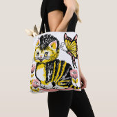 Whimsical Cat Art Tas – Stijlvol en functioneel (Dichtbij)