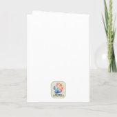 Whimsical Cat in een mediterraan dorp Bedankkaart (Achterkant)