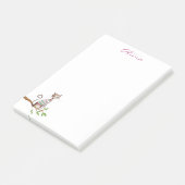 Whimsical Cat Mom Cat Lover Schattigee Waterverf C Post-it® Notes (Schuin)