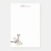 Whimsical Cat Mom Cat Lover Schattigee Waterverf C Post-it® Notes (Voorkant)