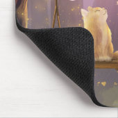 Whimsical Cat on a Swing Mouse Pad Muismat (Hoek)