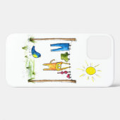 Whimsical Cat op een lijn Case-Mate iPhone Case (Achterkant (horizontaal))