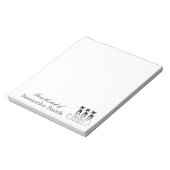 Whimsical cat PERSONALIZE Notitieblok (Gedraaid)