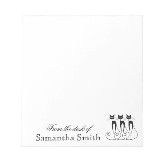 Whimsical cat PERSONALIZE Notitieblok (Voorkant)
