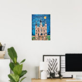 Whimsical Cathedraal Poster (Thuiskantoor)