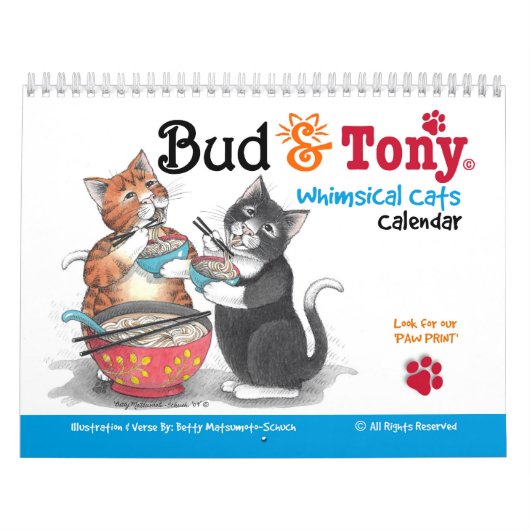 Whimsical Cats Agenda met Bud & Tony Kalender (Hoes)