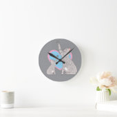 Whimsical Cats and Heart Design Round Clock Ronde Klok (Huis)