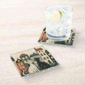 Whimsical Cats Glazen Onderzetter (Schuin)