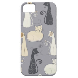 Whimsical Cats iPhone 5 Hoesje