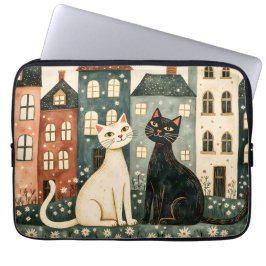 Whimsical Cats  Laptop Sleeve