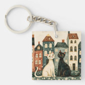 Whimsical Cats Sleutelhanger (Voorkant)