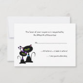 Whimsical Cats Wedding RSVP (Voorkant)