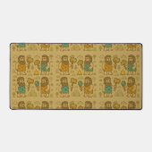 Whimsical Caveman Gamer with Pixelated Tools (Recto)