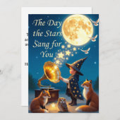 Whimsical Celestial Birthday Card: Enchanted Folk (Voorkant / Achterkant)