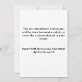 Whimsical Celestial Birthday Card: Enchanted Folk (Achterkant)