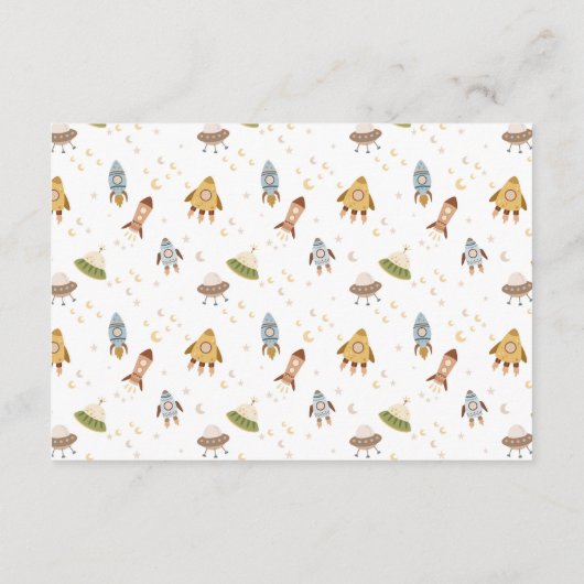 Whimsical Celestial Safari Diapper Raffle Informatiekaartje (Achterkant)