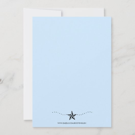 Whimsical C'est un garçon Faire-part de naissance (Dos)