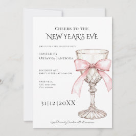 Whimsical Champagne New Year's Eve Party Kaart