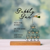 Whimsical Champagne Prosecco Bubbly Bar Acryl Bord (Neutraal)