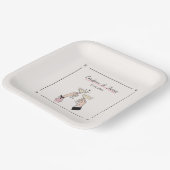 Whimsical Champagne Toast Papier Borden – Hand Dra Papieren Bordje (Gebogen)