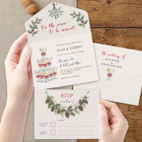 Whimsical Champaign Kerst Huwelijk