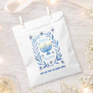Whimsical Chanoeka Vakantie Menorah Schilderen Cus Bedankzakje