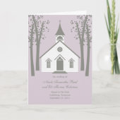 Whimsical Chapel Wedding Program Kaart (Voorkant)