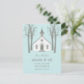 Whimsical Chapel Wedding Save the Date Card (Staand voorkant)