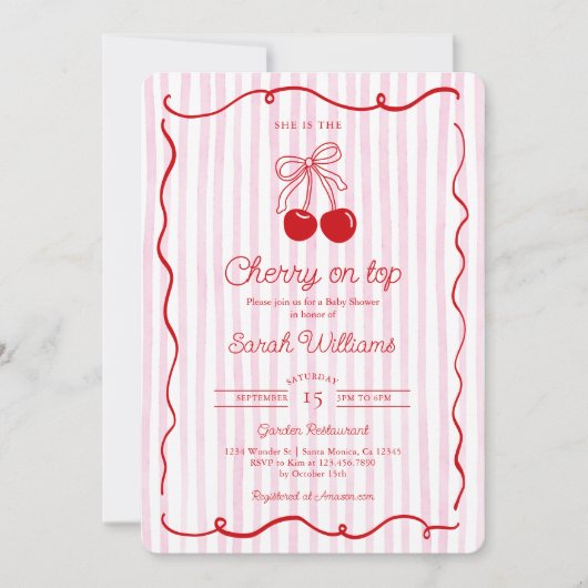 Whimsical Cherry beroemd gemaakt door Top Baby sho Kaart (Voorkant)