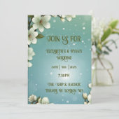 Whimsical Cherry bloesem met Sparkles Kaart (Staand voorkant)