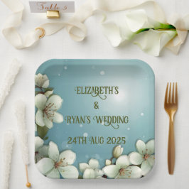 Whimsical Cherry bloesem met Sparkles Papieren Bordje