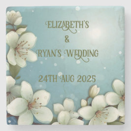 Whimsical Cherry bloesem met Sparkles Stenen Onderzetter