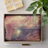 Whimsical Cheshire Cat In Tree And Alice Decoupage Tissuepapier (Geschenk)