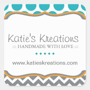 Whimsical Chevron en Stippen Stickers