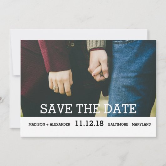 Whimsical Chic Save The Date-foto Save The Date (Voorkant)