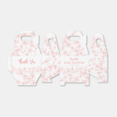 Whimsical Chinoiserie Perzik Roze Baby shower Bedankdoosjes (Uitgevouwen)