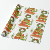 Whimsical   Chipmunk and Pine  Cadeaupapier (Uitgerold)