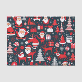 Whimsical Christmas Charm: Wees goed of ik zal sms Tissuepapier